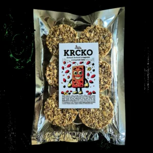 Domaći integralni keks KRCKO od 160g, prema Pravilniku o zdravstvenim i nutritivnim tvrdnjama, ima status izvora proteina.