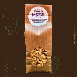 Mejor, u okusu cejlonskog cimeta, sastoji se od integralnih pahuljica zobi, lješnjaka, badema, chia sjemenki i meda.